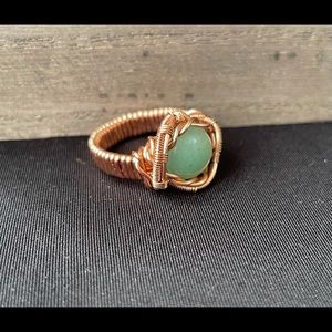 Peruvian Jade Copper ring